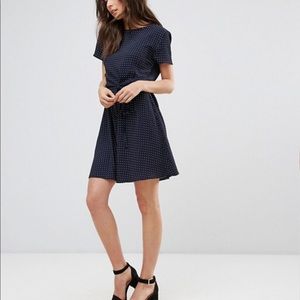 ASOS blue polka dot dress!